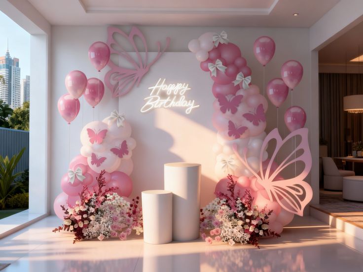 Ivory Butterfly Luxe setup by Aureon Events